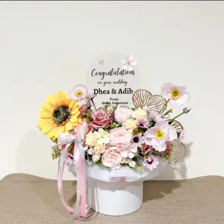 Bloom Box Akrilik Ucapan Wedding Kota Pasuruan